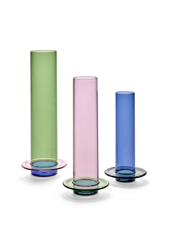 Serax: Large Mix Glass Towers vase - Green - ecraft_1 | Luisa Via Roma