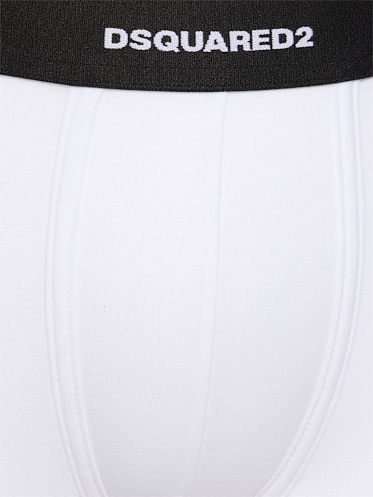 Dsquared2: Pack of 2 stretch cotton boxer briefs - Black/White - men_4 | Luisa Via Roma