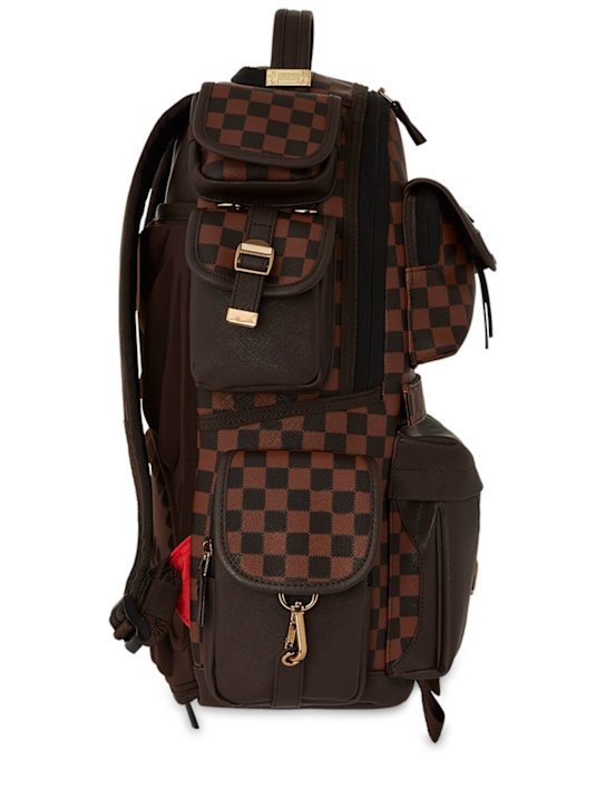 SPRAYGROUND: Printed canvas backpack - Brown - kids-boys_3 | Luisa Via Roma