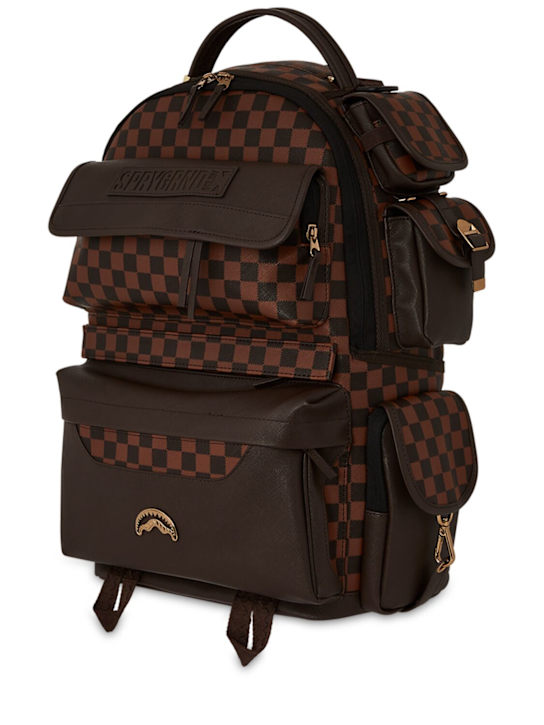 SPRAYGROUND: Printed canvas backpack - Brown - kids-boys_1 | Luisa Via Roma