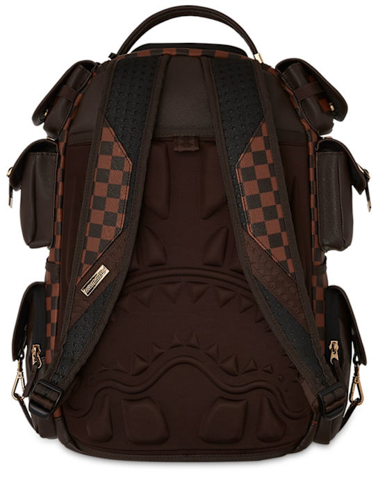 SPRAYGROUND: Printed canvas backpack - Brown - kids-boys_6 | Luisa Via Roma