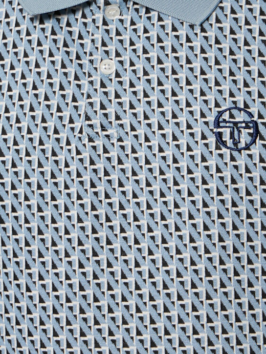Sergio Tacchini: Paolo knit polo - Faded Denim - men_4 | Luisa Via Roma