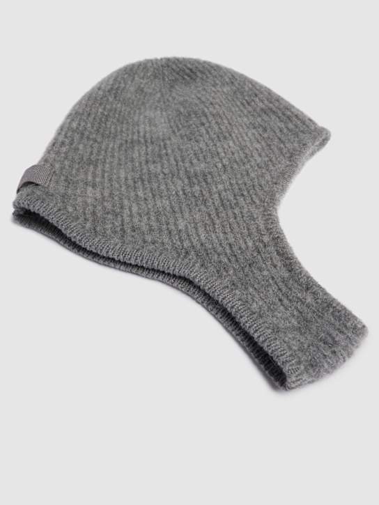 Jacquemus: Gorro La Capuche Gros Grain - Gris Oscuro - men_1 | Luisa Via Roma