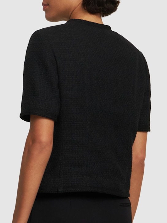 Dunst: Summer cotton blend tweed jacket - Black - women_2 | Luisa Via Roma