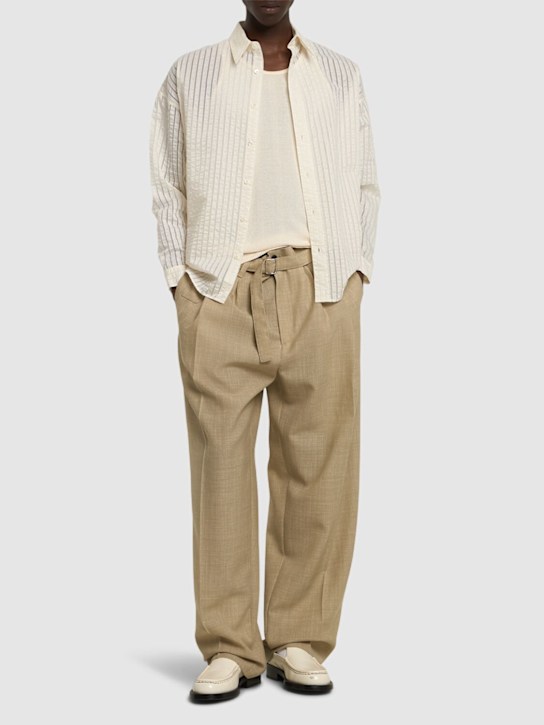 Jacquemus: Le pantalon canevas pants - Beige - men_1 | Luisa Via Roma