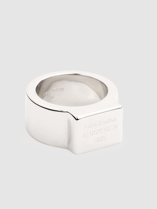 Acne Studios: Ring - Silver - men_1 | Luisa Via Roma
