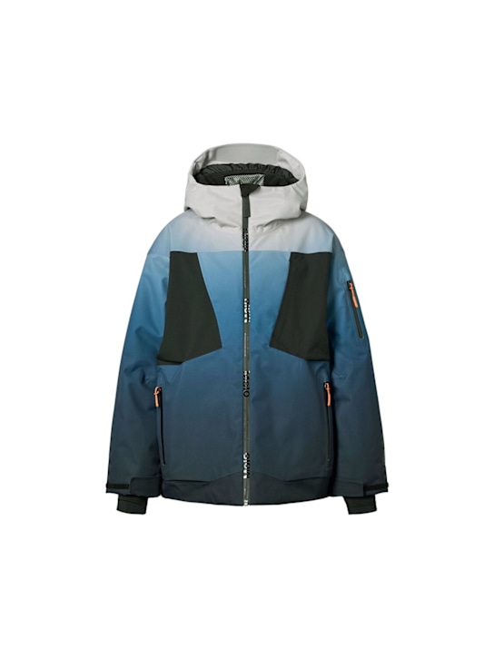 Molo: Printed recycled nylon ski jacket - ブルー - kids-girls_0 | Luisa Via Roma