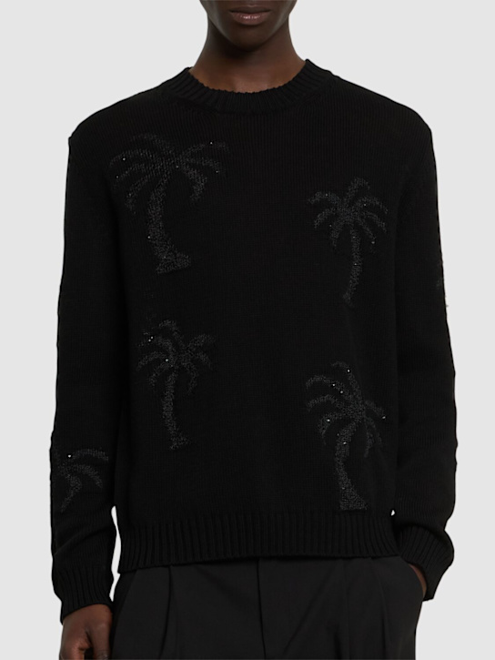Laneus: Knit sweater - Nero/Black - men_2 | Luisa Via Roma