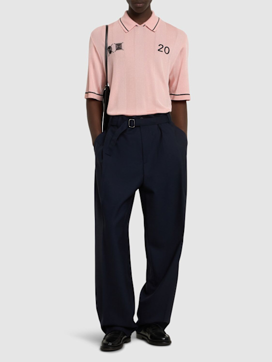 Jacquemus: Le pantalon canevas pants - Navy - men_1 | Luisa Via Roma