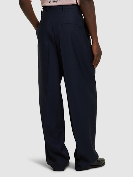 Jacquemus: Le pantalon canevas pants - Navy - men_2 | Luisa Via Roma