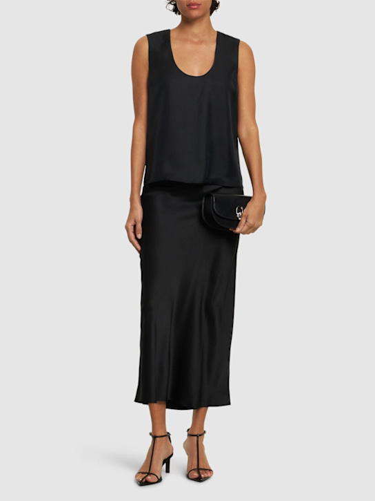 Róhe: Scoop-neck silk tank top - women_1 | Luisa Via Roma