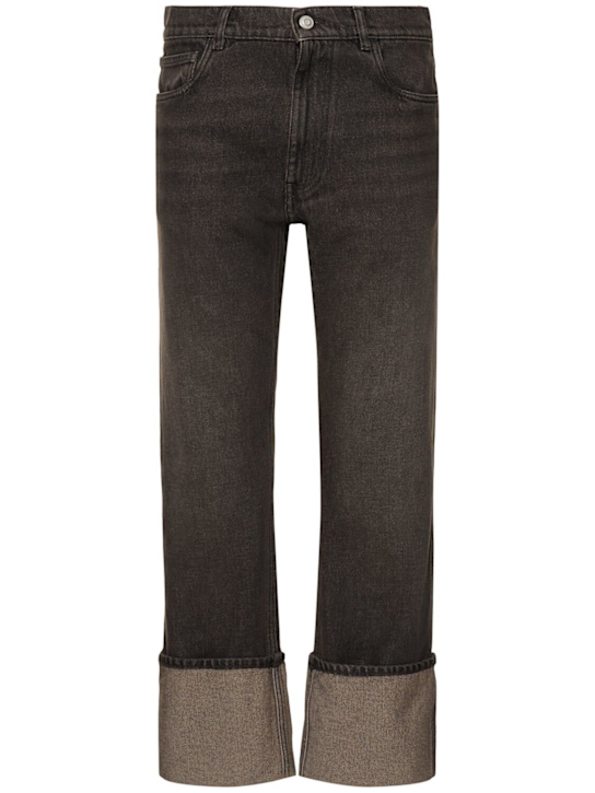 Coperni: Boyfriend low rise jeans - Black - women_0 | Luisa Via Roma
