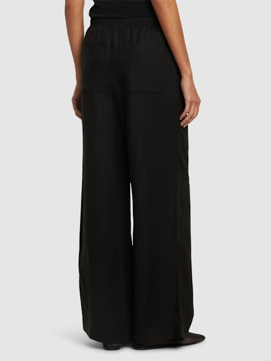 Dunst: Rayon blend banded pants - Black - women_2 | Luisa Via Roma
