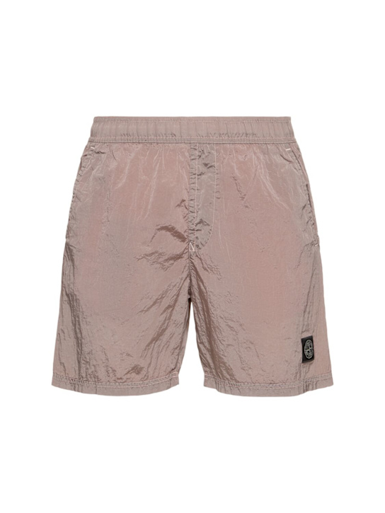 Stone Island: Logo patch shorts - men_0 | Luisa Via Roma