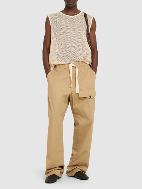Dries Van Noten: Pantaloni cargo Pannoch - Beige - men_1 | Luisa Via Roma