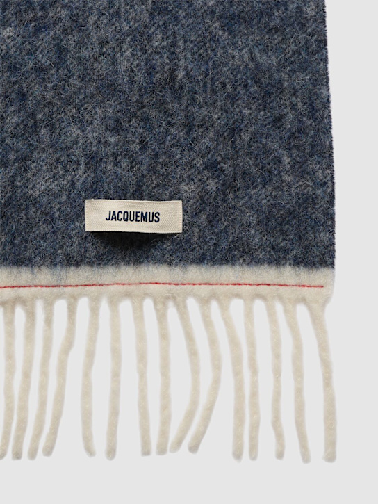 Jacquemus: L'Echarpe Carro mohair blend scarf - men_1 | Luisa Via Roma