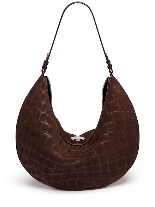 Jacquemus: Calisso Rond croc embossed leather bag - women_0 | Luisa Via Roma