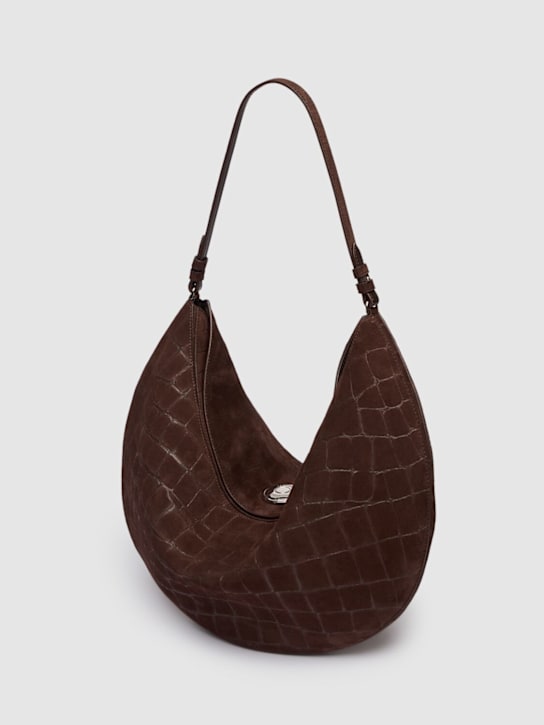 Jacquemus: Calisso Rond croc embossed leather bag - women_1 | Luisa Via Roma