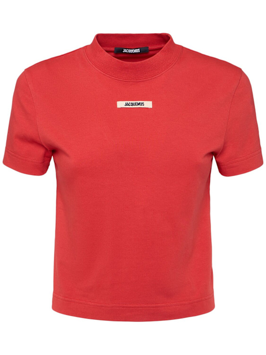 Jacquemus: Le tshirt混棉针织T恤 - women_0 | Luisa Via Roma