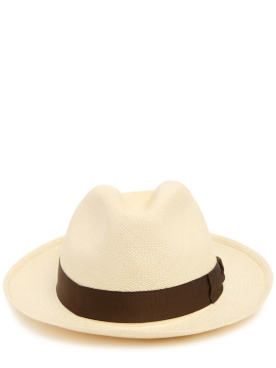 Borsalino: "QUITO"中帽檐巴拿马草帽 - Sigaro - men_0 | Luisa Via Roma