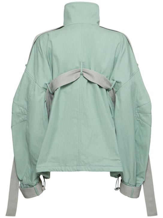 The Attico: Gabardine bomber jacket - Sage Green - women_3 | Luisa Via Roma
