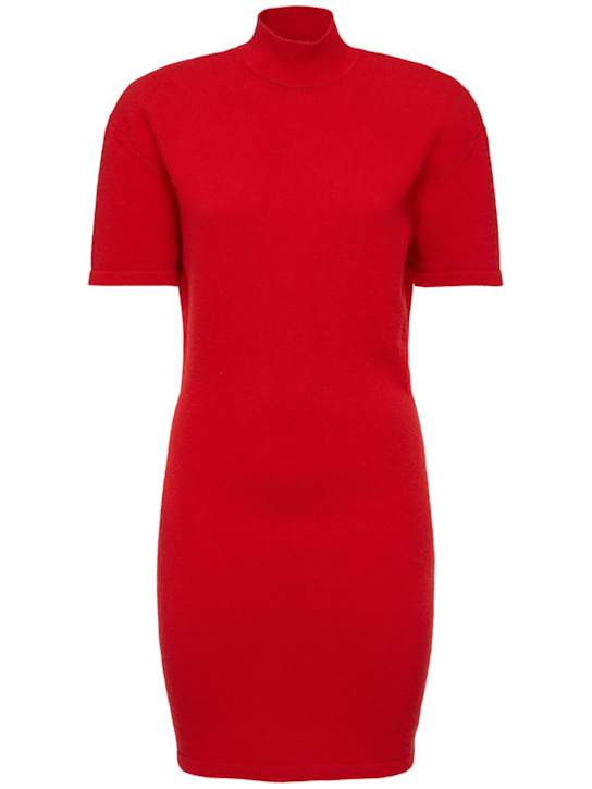 Jacquemus: La robe maille castagna羊毛迷你连衣裙 - 红色 - women_0 | Luisa Via Roma