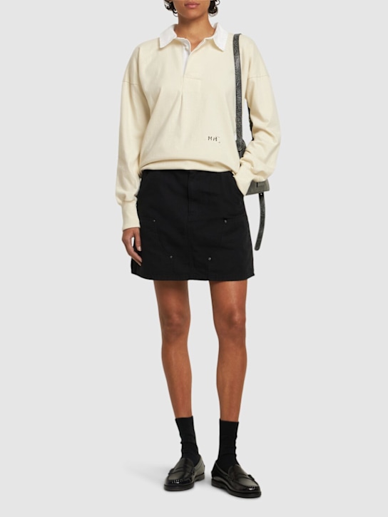 Carhartt WIP: Falda de algodón - Black Stone Was - women_1 | Luisa Via Roma
