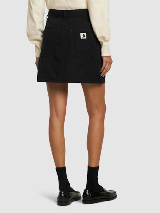Carhartt WIP: Falda de algodón - Black Stone Was - women_2 | Luisa Via Roma