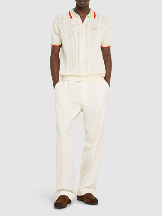 Sergio Tacchini: Slice knit polo - men_1 | Luisa Via Roma