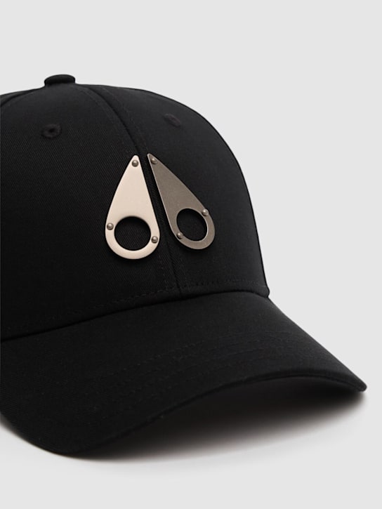 Moose Knuckles: Baseballkappe aus Baumwolle mit Logo - Schwarz - men_2 | Luisa Via Roma