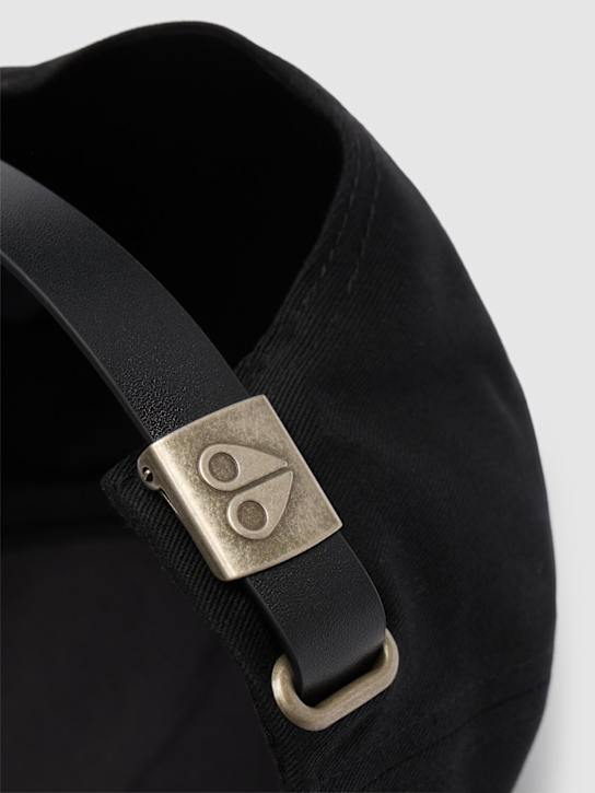 Moose Knuckles: Baseballkappe aus Baumwolle mit Logo - Schwarz - men_3 | Luisa Via Roma