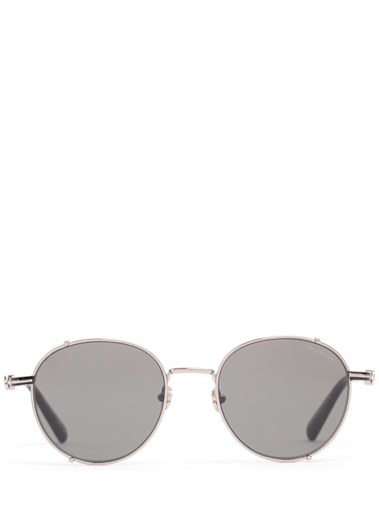 Moncler: Round metal sunglasses - women_0 | Luisa Via Roma