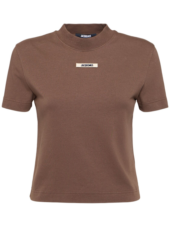 Jacquemus: Le tshirt混棉针织T恤 - women_0 | Luisa Via Roma