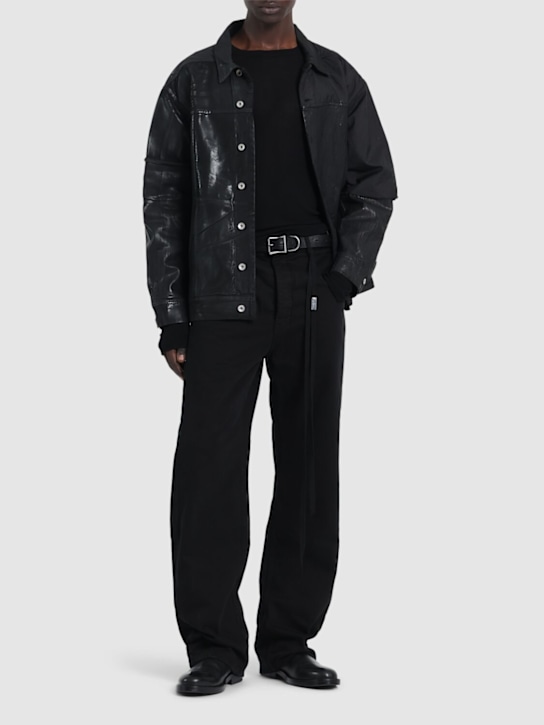 Ann Demeulemeester: Ronald 5 pocket cotton pants - Black - men_1 | Luisa Via Roma