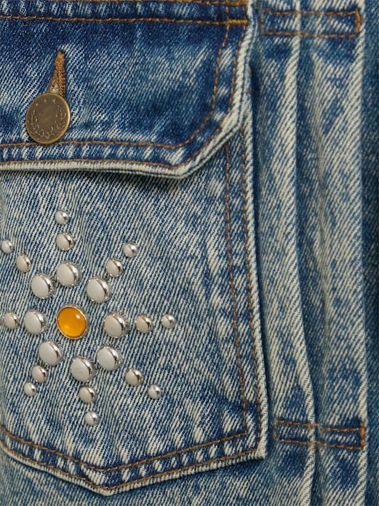 Amish: Dan Sablon gabardine denim jacket - Denim - men_4 | Luisa Via Roma