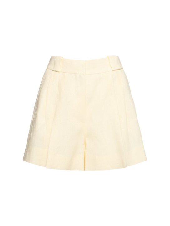 Blazé Milano: Odin Selle linen Bermuda shorts - women_0 | Luisa Via Roma