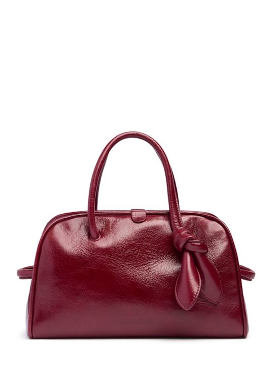 Jacquemus: Le Petit Turismo leather top handle bag - women_0 | Luisa Via Roma