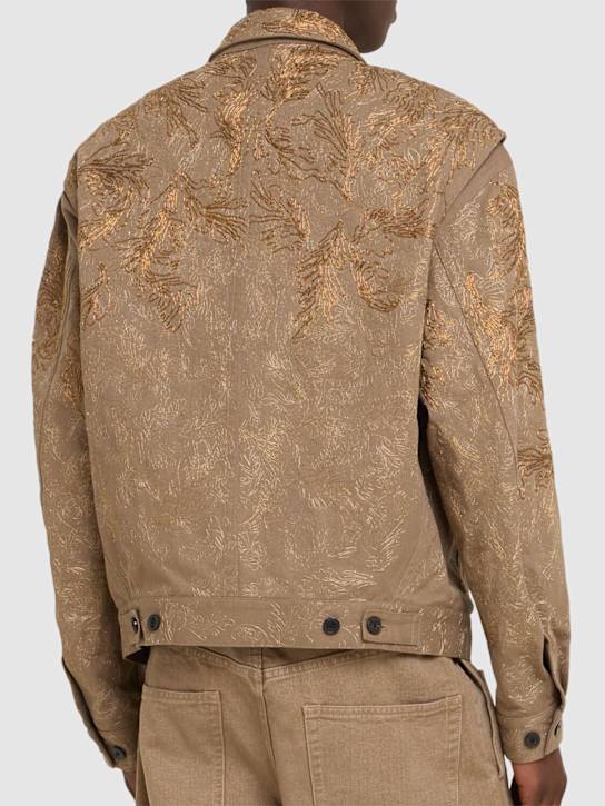 Dries Van Noten: Veper loose fit zipped jacket - Taupe - men_2 | Luisa Via Roma