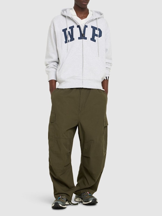Carhartt WIP: WIP cotton blend zip hoodie - Ash Heather - men_1 | Luisa Via Roma
