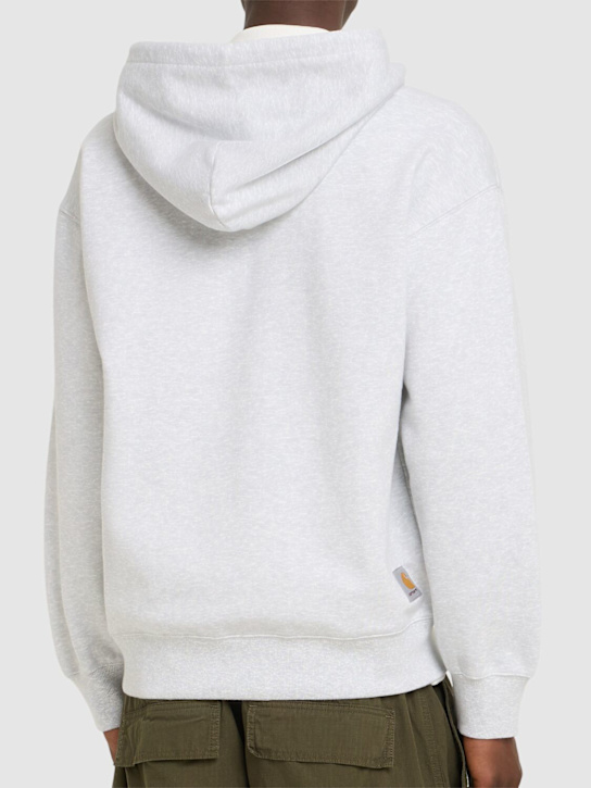 Carhartt WIP: WIP cotton blend zip hoodie - Ash Heather - men_2 | Luisa Via Roma