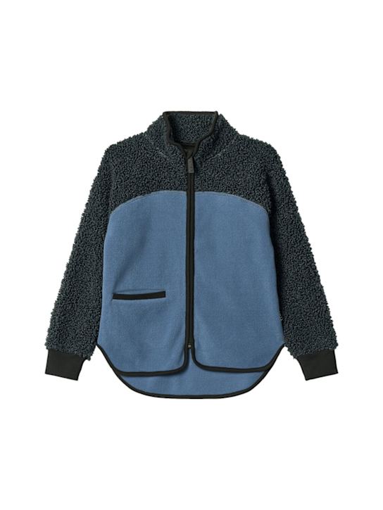 Molo: Recycled poly jacket - ブルー - kids-boys_0 | Luisa Via Roma