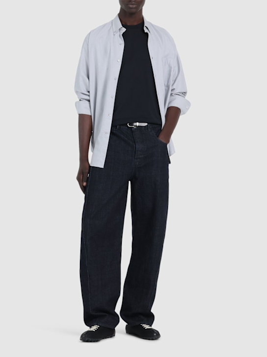 AMI Paris: Logo棉质T恤 - 黑色 - men_1 | Luisa Via Roma