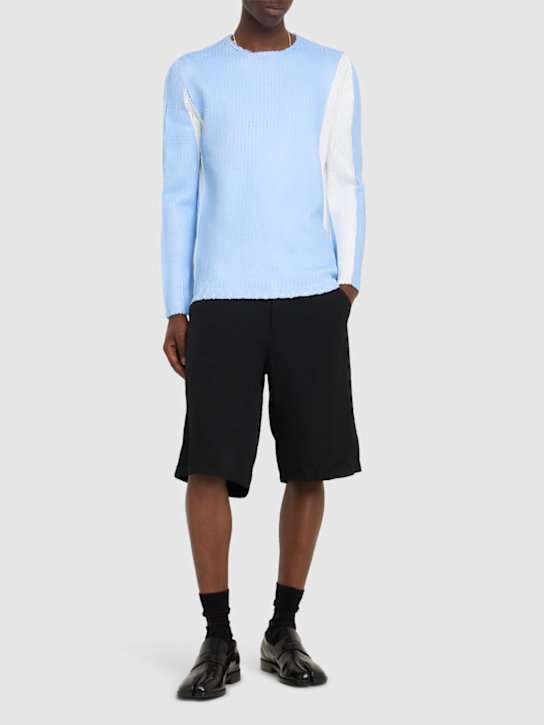 Comme des Garçons Shirt: Relaxed fit crewneck sweater - men_1 | Luisa Via Roma