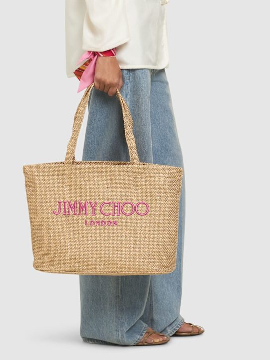 Jimmy Choo: E/w raffia beach tote bag - women_1 | Luisa Via Roma
