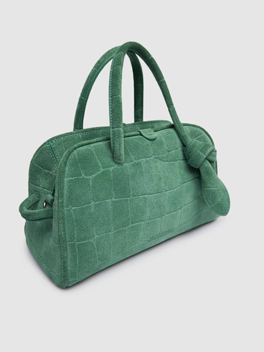 Jacquemus: Le Petit Turismo croc embossed suede bag - women_1 | Luisa Via Roma