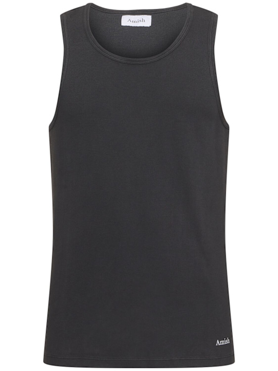 Amish: Ribbed tank top - men_0 | Luisa Via Roma