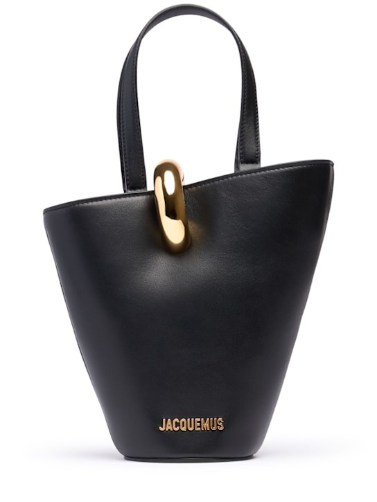 Jacquemus: Le Petit Bambola leather top handle bag - women_0 | Luisa Via Roma