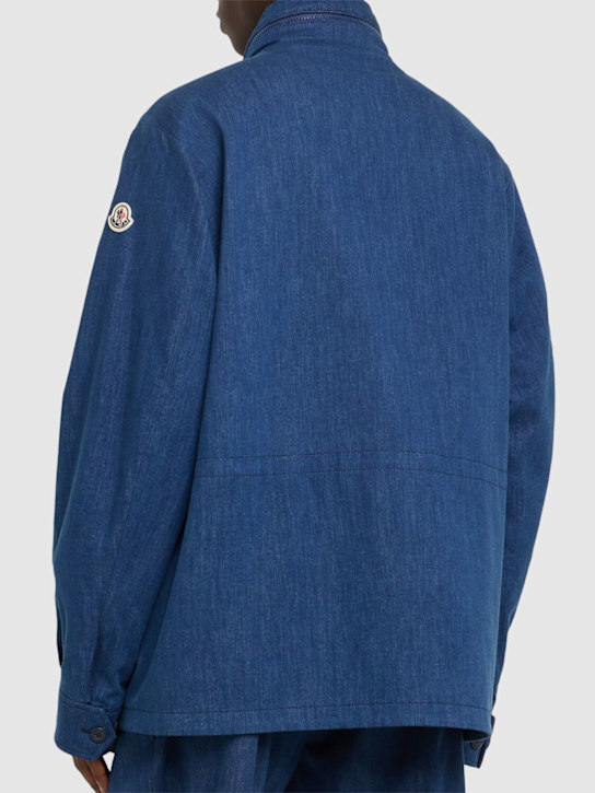 Moncler: Chesery denim field jacket - Blue - men_2 | Luisa Via Roma