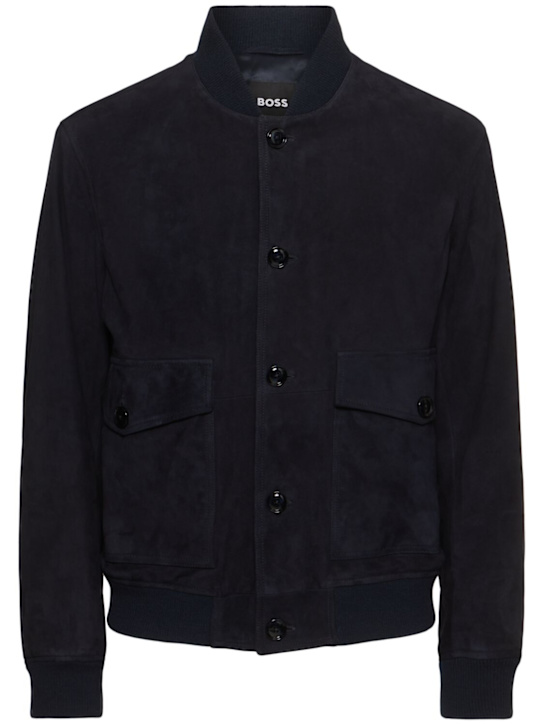 Boss: Melot suede jacket - men_0 | Luisa Via Roma
