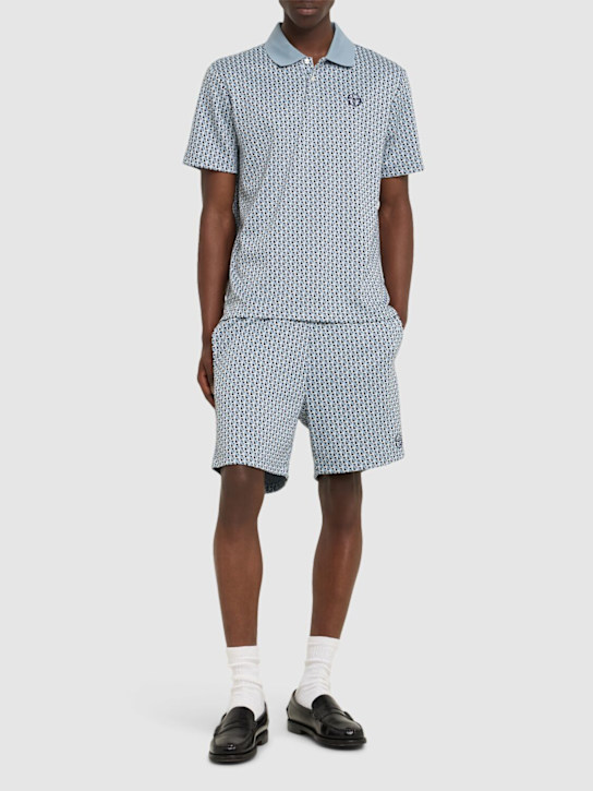 Sergio Tacchini: Paolo knit shorts - Faded Denim - men_1 | Luisa Via Roma